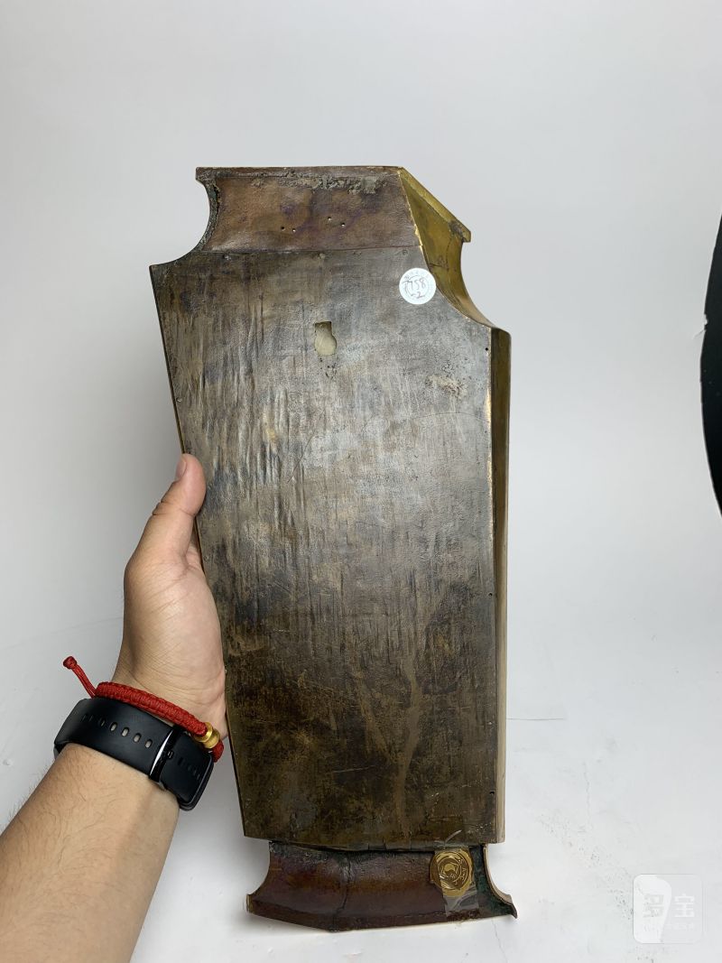 清乾隆 铜掐丝珐琅兽面纹璧瓶 - 图10
